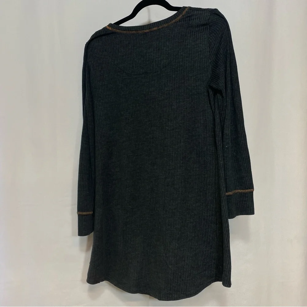 Laura Ashley Gray Sleep Shirt‎ Nightgown Medium Boo Halloween Crewneck Cozycore